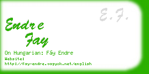 endre fay business card