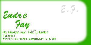 endre fay business card